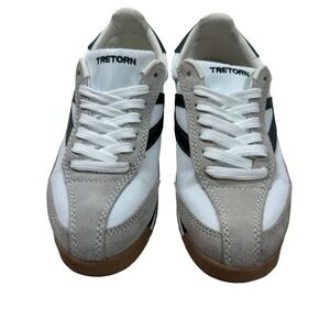 Tretron Women's Sneakers Beige Green Leather Athletic Rawlins Streetwear Size 6M
